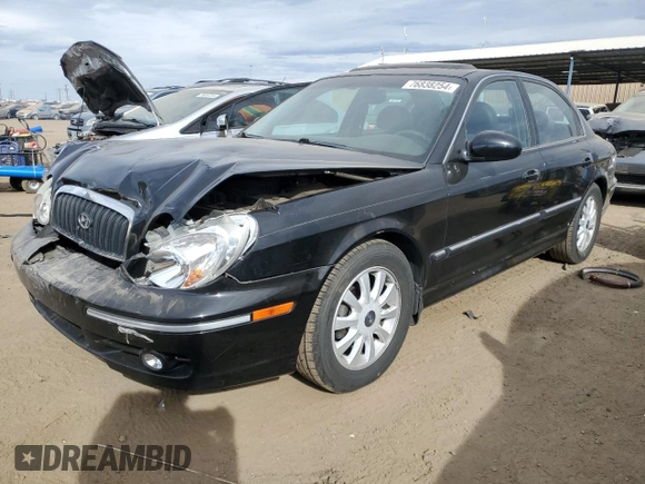 2003 Hyundai Sonata GLS with VIN KMHWF35H93A752394, listed as a Copart auction lot 76838254 with 124,234 mi miles and Salvage Title. Bid and sale history available at carsss.com. Image 1.