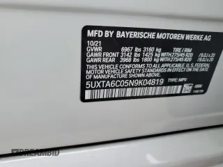 2022 BMW X5 xDrive45e with VIN 5UXTA6C05N9K04819, listed as a Copart auction lot 64915072 with 0 mi miles. Bid and sale history available at carsss.com. Image 10.