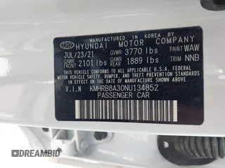 2022 Hyundai Venue SE with VIN KMHRB8A30NU134852, listed as a IAAI auction lot 41346732 with 45,086 mi miles and . Bid and sale history available at DreamBid. Image 9.