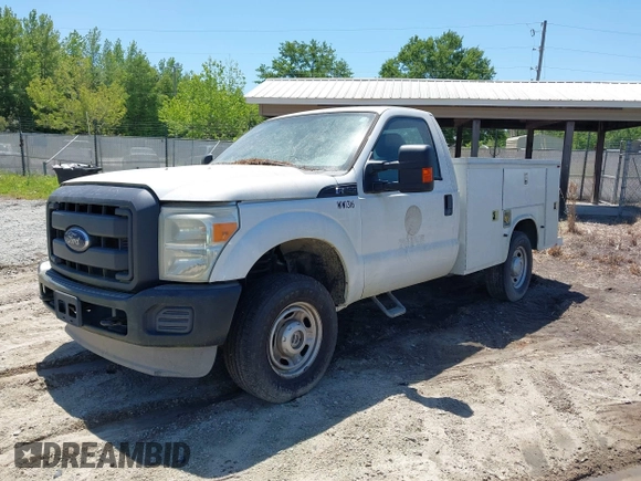 2013 Ford Super Duty F-250 SRW XL with VIN 1FDBF2B63DEA18579, listed as a IAAI auction lot 42136145 with 221,134 mi miles. Bid and sale history available at carsss.com. Image 2.