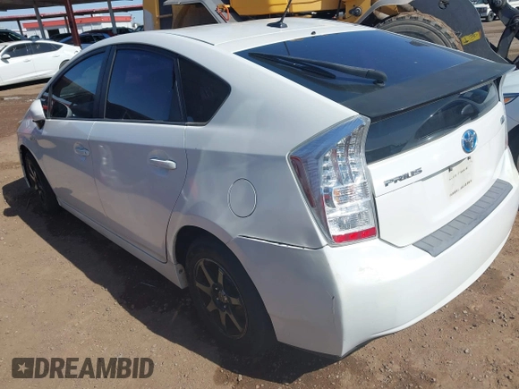 2011 Toyota Prius I with VIN JTDKN3DU6B0266604, listed as a IAAI auction lot 41981587 with 184,346 mi miles. Bid and sale history available at carsss.com. Image 3.