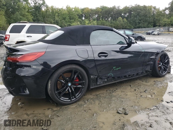 2022 BMW Z4 sDriveM40i with VIN WBAHF9C02NWX50356, listed as a Copart auction lot 72650894 with 45,046 mi miles and Salvage title. Bid and sale history available at DreamBid. Image 3.