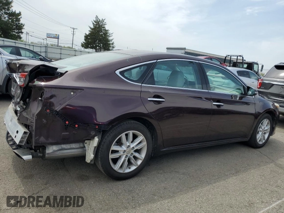 2014 Toyota Avalon Limited with VIN 4T1BK1EB7EU125687, listed as a Copart auction lot 52955645 with 99,108 mi miles and Salvage Title. Bid and sale history available at carsss.com. Image 3.