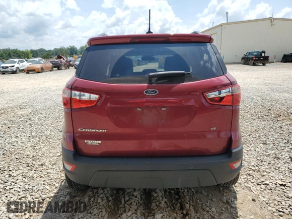 2021 Ford EcoSport SE with VIN MAJ3S2GE7MC449092, listed as a Copart auction lot 62595175 with 92,760 mi miles and Salvage title. Bid and sale history available at DreamBid. Image 6.