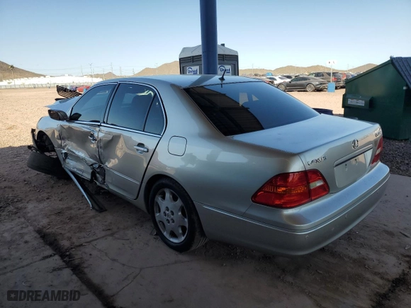 2002 Lexus LS 430 with VIN JTHBN30F120081446, listed as a Copart auction lot 52643775 with 153,832 mi miles and Salvage Title. Bid and sale history available at carsss.com. Image 2.