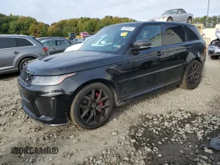 2020 Land Rover Range Rover Sport SVR with VIN SALWZ2RE0LA709321, listed as a Copart auction lot 62806954 with 61,821 mi miles and Salvage Title. Bid and sale history available at carsss.com. Image 1.