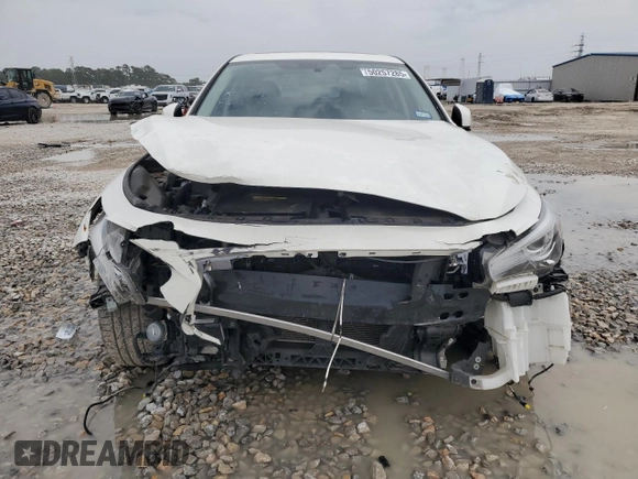 2022 Infiniti Q50 LUXE with VIN JN1EV7BR5NM342302, listed as a Copart auction lot 50257285 with 50,501 mi miles and Salvage Title. Bid and sale history available at carsss.com. Image 5.