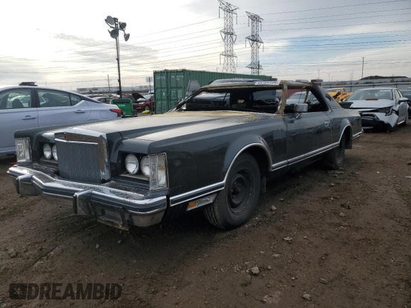 1977 Lincoln Continental with VIN 7Y89A809603, listed as a Copart auction lot 85104154 with Not Provided miles and Salvage Title. Bid and sale history available at DreamBid. Image 1.