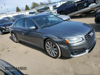 2017 Audi A8 Sport with VIN WAU43AFD2HN018729, listed as a Copart auction lot 46606155 with 88,734 mi miles and Salvage Title. Bid and sale history available at DreamBid. Image 4.