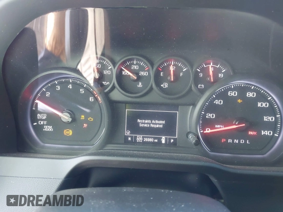 2023 Chevrolet Silverado 1500 Custom with VIN 1GCPDBEK8PZ289983, listed as a IAAI auction lot 41457244 with 26,980 mi miles and . Bid and sale history available at DreamBid. Image 7.