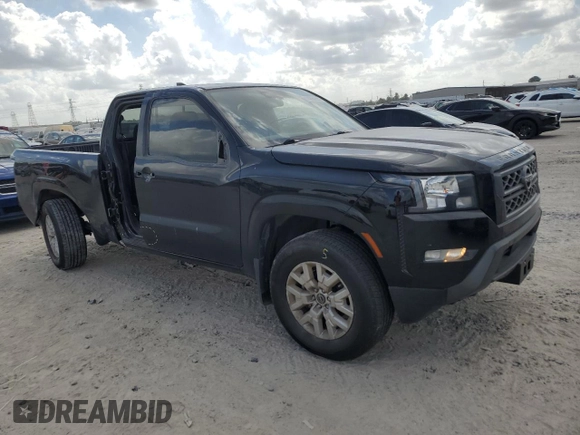 2022 Nissan Frontier SV with VIN 1N6ED1CM4NN682645, listed as a Copart auction lot 74834384 with 25,912 mi miles and Salvage title. Bid and sale history available at DreamBid. Image 4.
