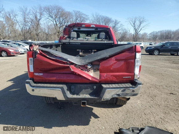 2017 Ford Super Duty F-250 SRW Lariat with VIN 1FT7W2B61HEB29258, listed as a Copart auction lot 48740465 with 100,075 mi miles and Salvage Title. Bid and sale history available at carsss.com. Image 6.