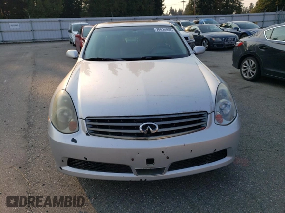 2006 Infiniti G35 with VIN JNKCV51F06M617266, listed as a Copart auction lot 70624804 with 276,847 mi miles and Clean Title. Bid and sale history available at DreamBid. Image 5.