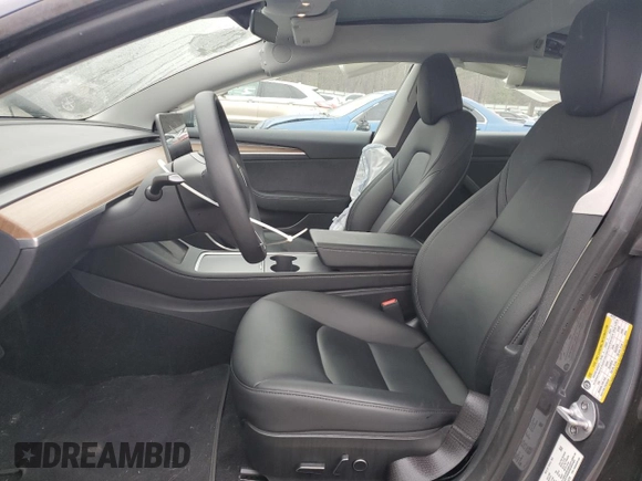 2023 Tesla Model 3 with VIN 5YJ3E1EA4PF641279, listed as a Copart auction lot 46031405 with 35,578 mi miles and Salvage Title. Bid and sale history available at DreamBid. Image 7.