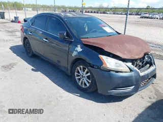 2013 Nissan Sentra SV with VIN 1N4AB7AP8DN906883, listed as a IAAI auction lot 41874478 with 153,782 mi miles. Bid and sale history available at carsss.com. Image 1.