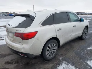 2014 Acura MDX Tech Pkg with VIN 5FRYD4H41EB011604, listed as a IAAI auction lot 41492753 with 123,229 mi miles. Bid and sale history available at carsss.com. Image 4.