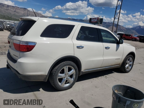 2012 Dodge Durango Citadel with VIN 1C4SDJET7CC309313, listed as a Copart auction lot 56491065 with 154,116 mi miles and Salvage title. Bid and sale history available at DreamBid. Image 3.
