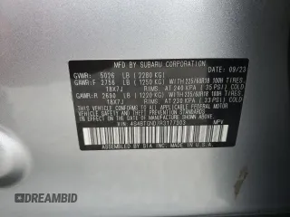 2024 Subaru Outback Limited XT with VIN 4S4BTGND7R3177303, listed as a Copart auction lot 55177725 with 9,374 mi miles and Salvage title. Bid and sale history available at DreamBid. Image 14.