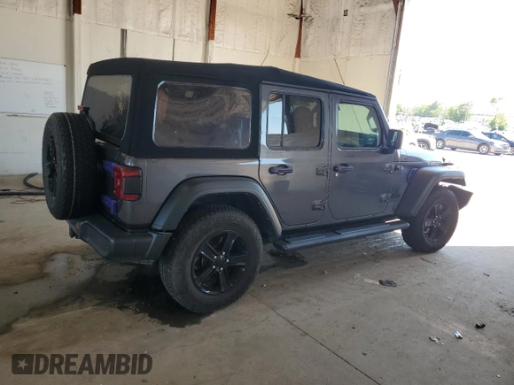 2021 Jeep Wrangler Unlimited Sport S with VIN 1C4HJXDG3MW544043, listed as a Copart auction lot 56559015 with 84,344 mi miles and Salvage title. Bid and sale history available at DreamBid. Image 3.