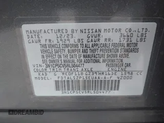 2024 Nissan Kicks SV with VIN 3N1CP5CV5RL504477, listed as a IAAI auction lot 41809238 with 13,414 mi miles and . Bid and sale history available at DreamBid. Image 9.