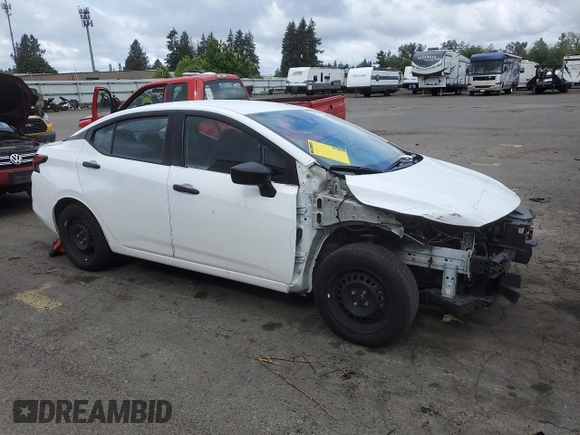 2023 Nissan Versa S with VIN 3N1CN8DV3PL834024, listed as a Copart auction lot 56683345 with 87,658 mi miles and Salvage title. Bid and sale history available at DreamBid. Image 4.