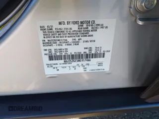 2021 Ford EcoSport SE with VIN MAJ3S2GE5MC417466, listed as a IAAI auction lot 40634514 with 19,730 mi miles and . Bid and sale history available at DreamBid. Image 9.