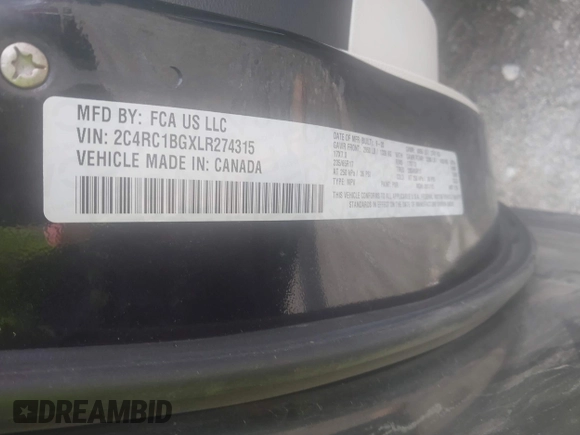 2020 Chrysler Pacifica Touring L with VIN 2C4RC1BGXLR274315, listed as a IAAI auction lot 42608504 with 109,371 mi miles and . Bid and sale history available at DreamBid. Image 9.