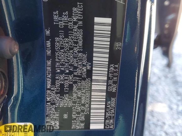 2011 Toyota Sienna XLE AAS with VIN 5TDYK3DC6BS170205, listed as a Copart auction lot 50868135 with 153,134 mi miles and Salvage Title. Bid and sale history available at DreamBid. Image 13.