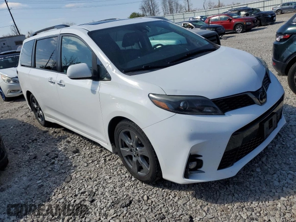 2018 Toyota Sienna SE with VIN 5TDXZ3DC6JS934883, listed as a Copart auction lot 47573264 with 123,524 mi miles and Salvage title. Bid and sale history available at DreamBid. Image 4.