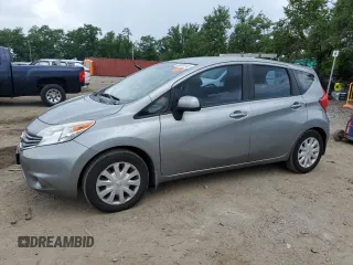 2014 Nissan Note S Plus with VIN 3N1CE2CP6EL438067, listed as a Copart auction lot 63050145 with 96,829 mi miles and Salvage title. Bid and sale history available at DreamBid. Image 1.