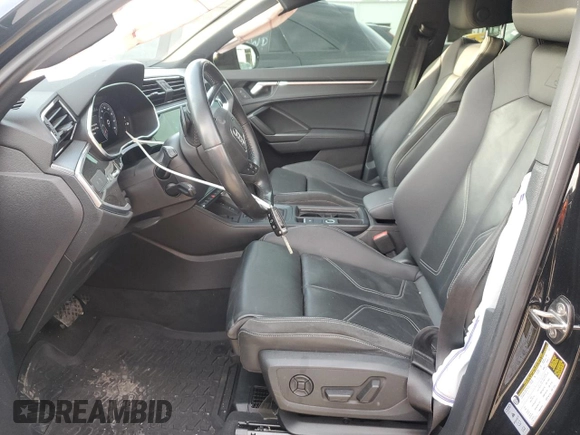 2020 Audi Q3 S line Prestige with VIN WA1FECF30L1106522, listed as a Copart auction lot 81418994 with 75,596 mi miles and Salvage Title. Bid and sale history available at carsss.com. Image 7.