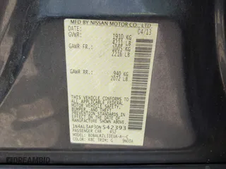 2013 Nissan Altima 2.5 SL with VIN 1N4AL3AP3DN542393, listed as a IAAI auction lot 41847628 with 64,605 mi miles. Bid and sale history available at carsss.com. Image 9.