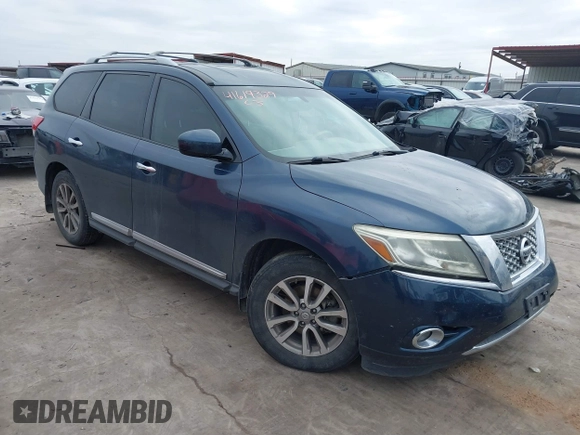 2015 Nissan Pathfinder SV with VIN 5N1AR2MN5FC607557, listed as a IAAI auction lot 41619329 with 151,498 mi miles and . Bid and sale history available at DreamBid. Image 1.