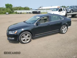 2014 Volkswagen Passat SEL Premium with VIN 1VWCN7A37EC110322, listed as a Copart auction lot 58942105 with 117,144 mi miles and Salvage title. Bid and sale history available at DreamBid. Image 1.