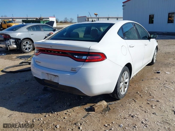 2014 Dodge Dart SXT with VIN 1C3CDFBBXED706464, listed as a IAAI auction lot 41744062 with 198,762 mi miles. Bid and sale history available at carsss.com. Image 4.
