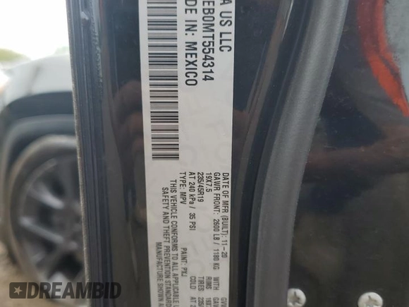2021 Jeep Compass 80th Anniversary с VIN 3C4NJDEB0MT554314, выставлен на аукционе Copart как лот 56563225 с пробегом 39 655 миль миль и Списание • Salvage title. История ставок и продаж доступна на DreamBid. Изображение 13.