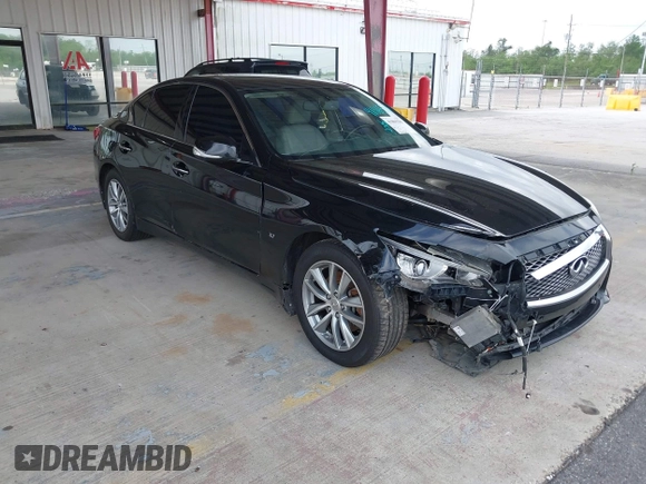 2015 Infiniti Q50 Premium with VIN JN1BV7AR1FM390739, listed as a IAAI auction lot 41865581 with 172,326 mi miles and . Bid and sale history available at DreamBid. Image 1.