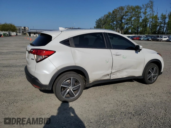 2022 Honda HR-V EX with VIN 3CZRU6H52NM756443, listed as a Copart auction lot 54507595 with 20,972 mi miles and Salvage Title. Bid and sale history available at carsss.com. Image 3.