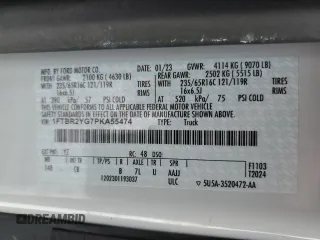 2023 Ford Transit Cargo with VIN 1FTBR2YG7PKA55474, listed as a Copart auction lot 45338615 with Not Provided miles and Salvage Title. Bid and sale history available at DreamBid. Image 15.