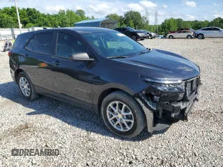 2022 Chevrolet Equinox LS with VIN 3GNAXHEV2NS247532, listed as a Copart auction lot 55080275 with 35,250 mi miles and Salvage title. Bid and sale history available at DreamBid. Image 4.