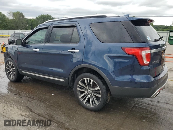 2017 Ford Explorer Platinum with VIN 1FM5K8HT4HGA97313, listed as a Copart auction lot 61678415 with 137,405 mi miles and Salvage title. Bid and sale history available at DreamBid. Image 2.
