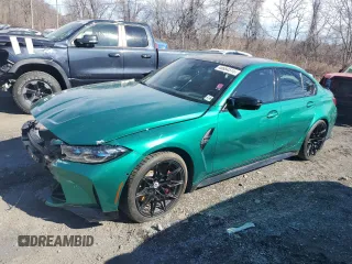 2023 BMW M3 Competition xDrive with VIN WBS43AY0XPFN93269, listed as a Copart auction lot 48684515 with 38,186 mi miles and Salvage Title. Bid and sale history available at carsss.com. Image 1.