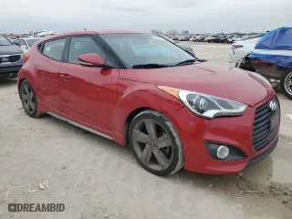 2013 Hyundai Veloster Turbo w/Black Int with VIN KMHTC6AE6DU147435, listed as a Copart auction lot 45496955 with 120,512 mi miles and Salvage Title. Bid and sale history available at carsss.com. Image 4.
