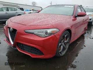 2018 Alfa Romeo Giulia Ti Sport with VIN ZARFAEEN5J7579896, listed as a Copart auction lot 64442182 with 53,633 mi miles. Bid and sale history available at carsss.com. Image 2.