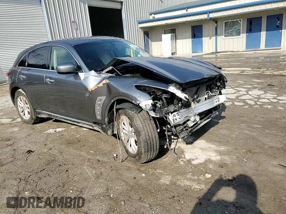 2017 Infiniti QX70 z VIN JN8CS1MW5HM414377, wystawiony jako Copart lot #46922715 z przebiegiem 156 915 mil mil oraz Szkoda całkowita • Salvage title. Historia ofert i sprzedaży dostępna na DreamBid. Obrazek 12.