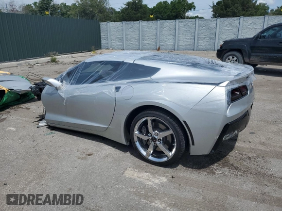 2014 Chevrolet Corvette 1LT with VIN 1G1YA2D73E5120297, listed as a Copart auction lot 51377005 with Not provided miles and Non repairable. Bid and sale history available at DreamBid. Image 2.