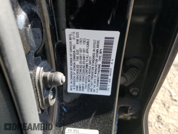 2015 Honda CR-V EX-L with VIN 2HKRM4H71FH625846, listed as a Copart auction lot 54674185 with 0 mi miles and Salvage Title. Bid and sale history available at carsss.com. Image 13.