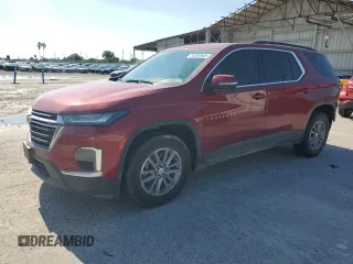 2022 Chevrolet Traverse LT Cloth z VIN 1GNERGKW7NJ145521, wystawiony jako Copart lot #56383565 z przebiegiem 37 888 mil mil oraz Szkoda całkowita • Salvage title. Historia ofert i sprzedaży dostępna na DreamBid. Obrazek 1.