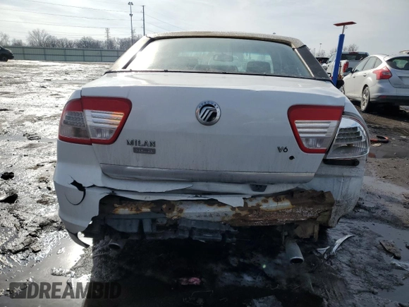 2007 Mercury Milan Premier with VIN 3MEHM08127R602525, listed as a Copart auction lot 43079015 with 138,652 mi miles and Salvage Title. Bid and sale history available at carsss.com. Image 6.