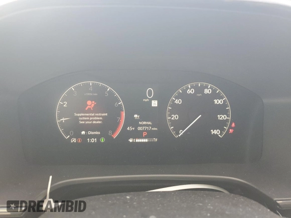 2024 Honda CR-V EX-L with VIN 5J6RS3H74RL003638, listed as a Copart auction lot 85468314 with 7,717 mi miles and Salvage Title. Bid and sale history available at DreamBid. Image 9.